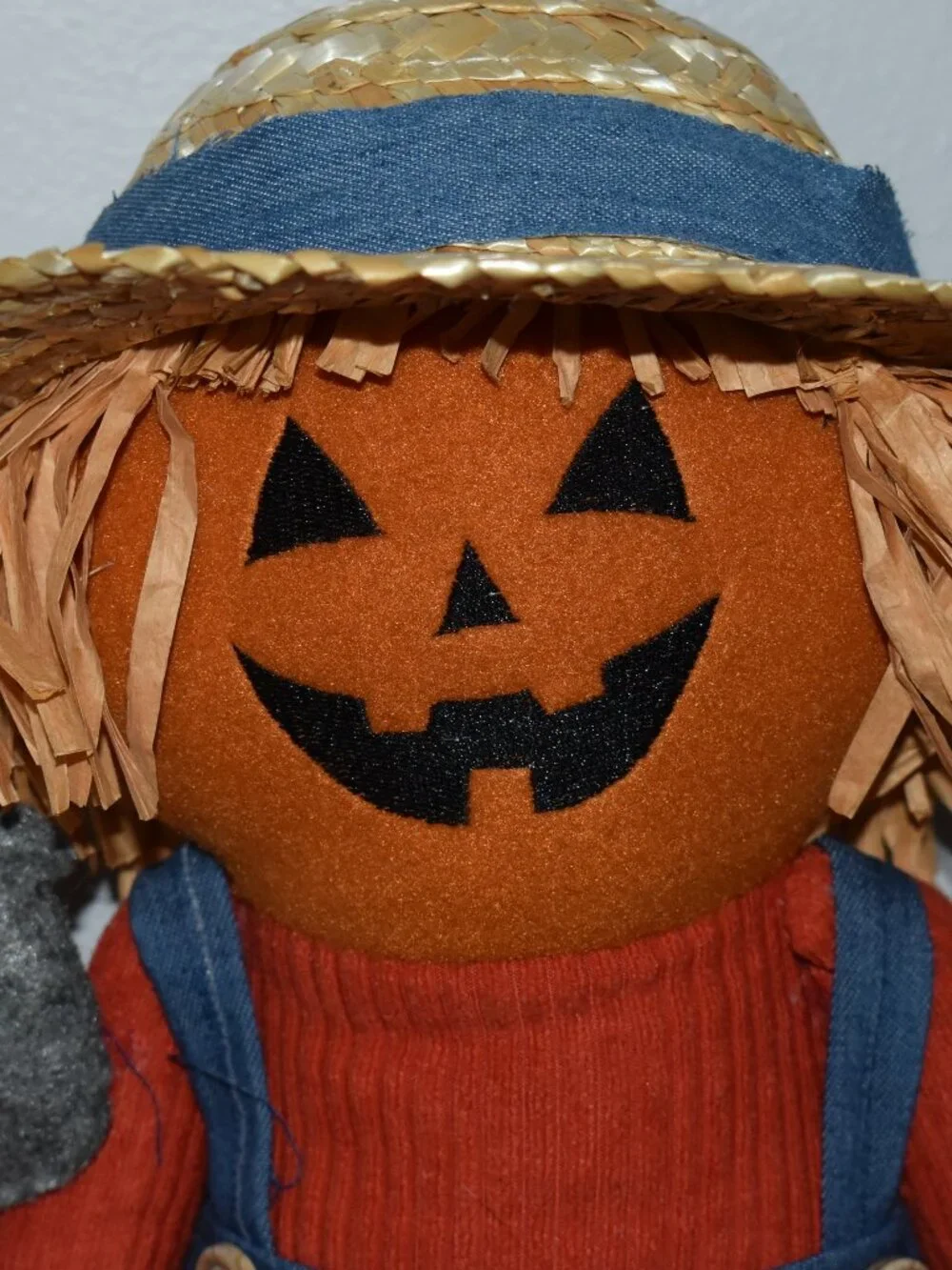 Country Cottage Jack O Lantern Pumpkin Scarecrow Man Doll Fall Halloween Decor
